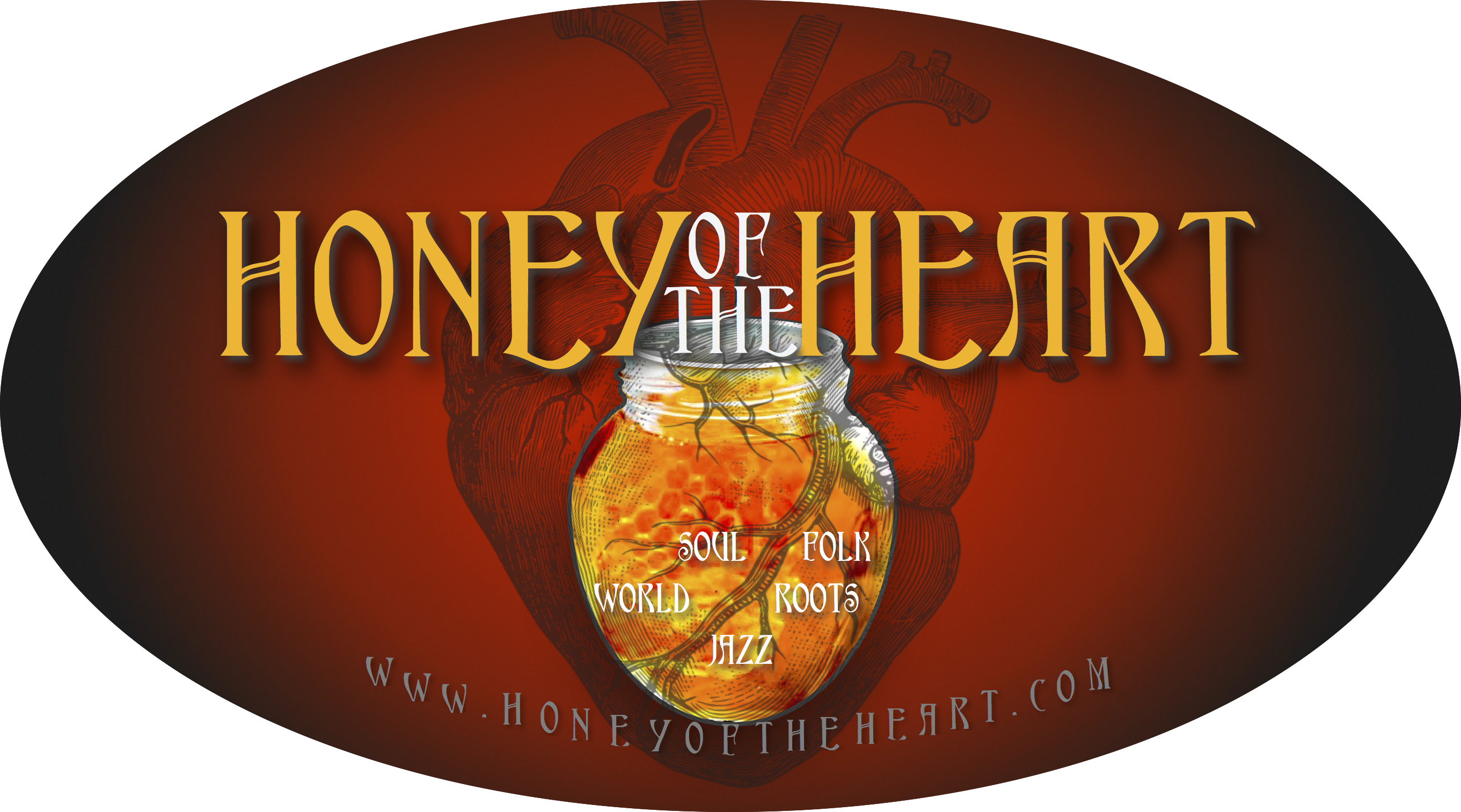 Small Oval Honeyheart Jar Sticker - Total Eclipse Of The Heart - Png Download (2722x1513), Png Download