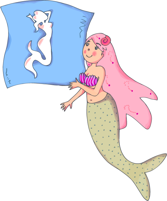The Nice Little Mermaid Landed In Tortoreto A Long - Cartoon Clipart (558x673), Png Download
