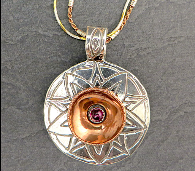 Jewel Cup Mandala Custom Jewelry 1 - Locket Clipart (864x576), Png Download