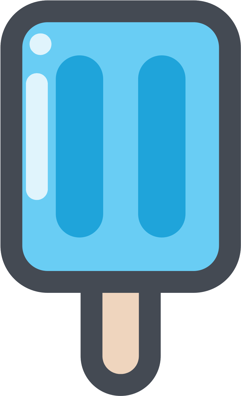 Blue Ice Pop Icon Clipart (827x1359), Png Download