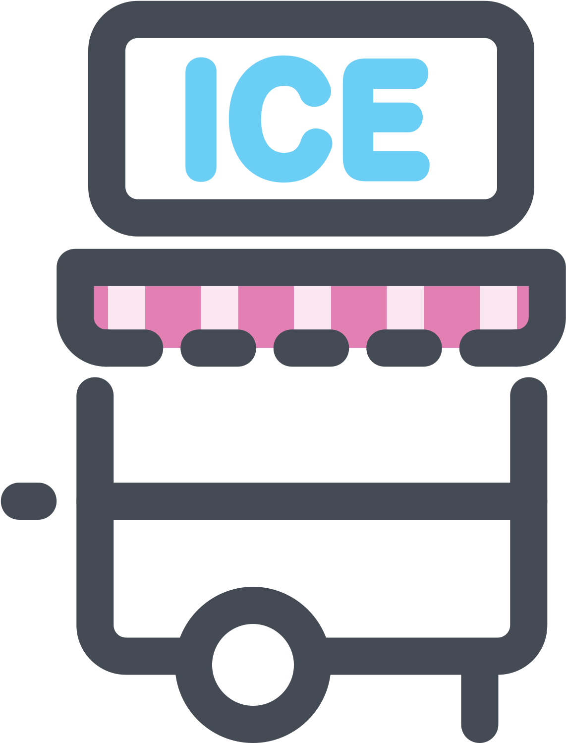 Ice Cream Trailer Icon - Ice Cream Clipart (1142x1498), Png Download