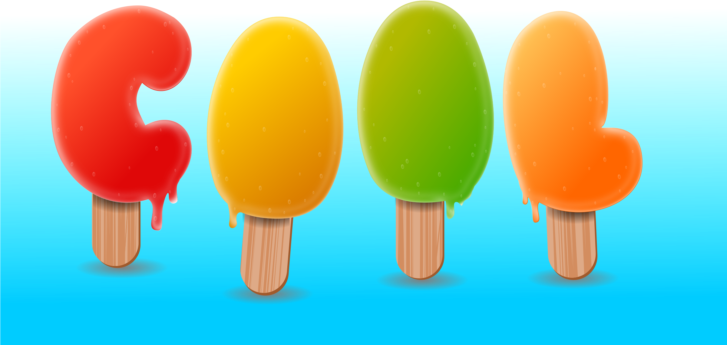 This Free Icons Png Design Of Ice Popcicle Text - Ice Cream Bar Clipart (2400x1457), Png Download