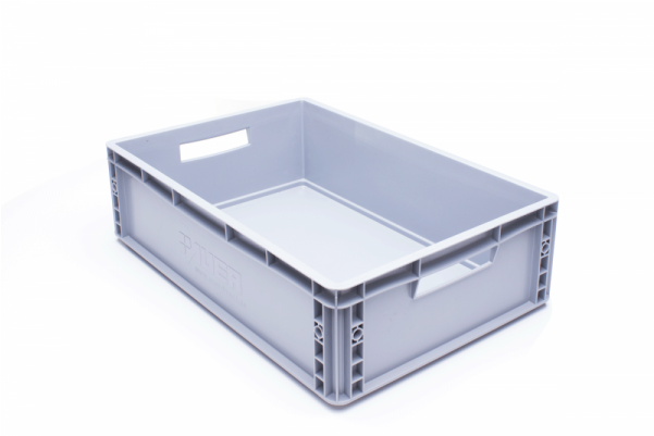 Plastic Crate 60x 40x 17cm Grey - Box Clipart (900x600), Png Download
