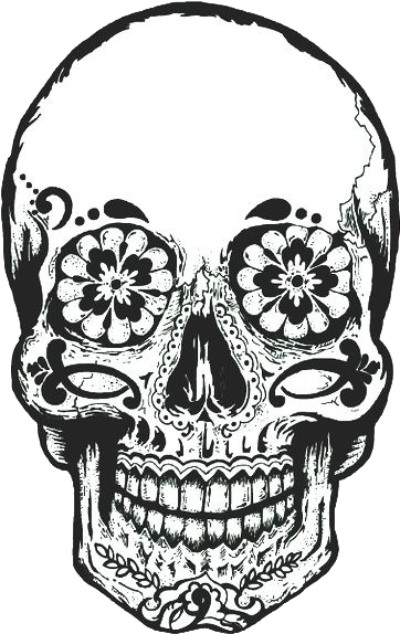 Skull Calavera Cap Dead Day Of The Clipart - Sugar Skull Transparent Background - Png Download (500x648), Png Download