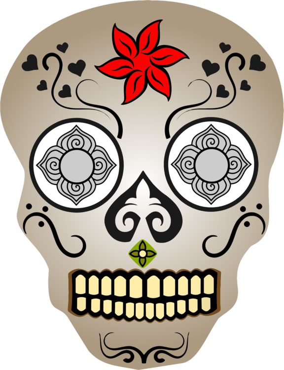 La Calavera Catrina Human Skull Symbolism Day Of The Clipart (576x750), Png Download
