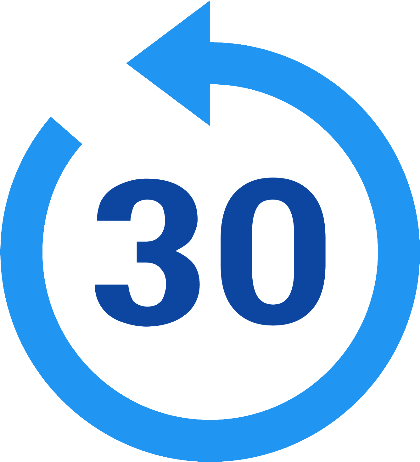 Replay 30 Icon - Circle Clipart (1335x1468), Png Download