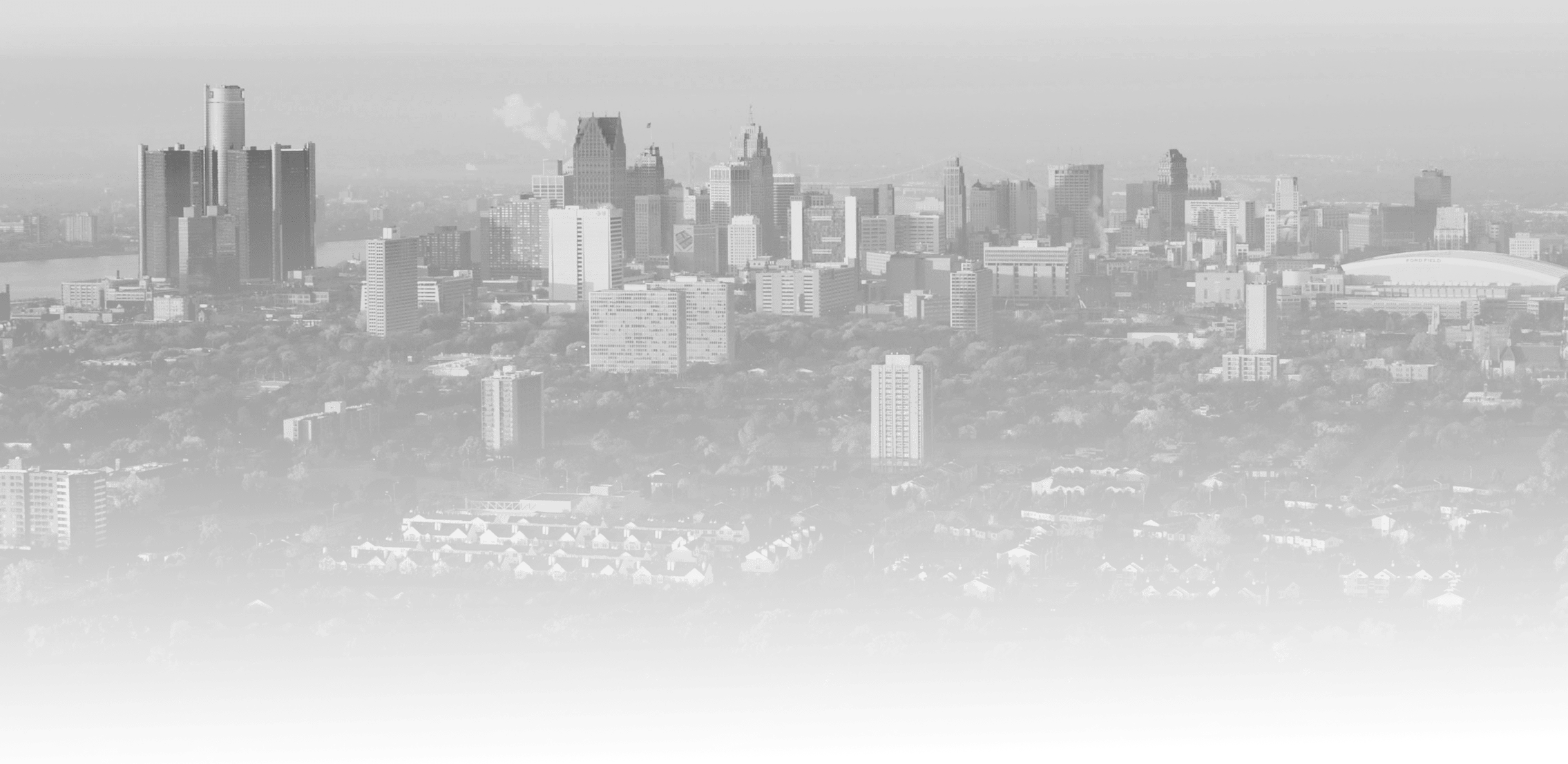 Detroit-bg - Monochrome Clipart (2270x1106), Png Download