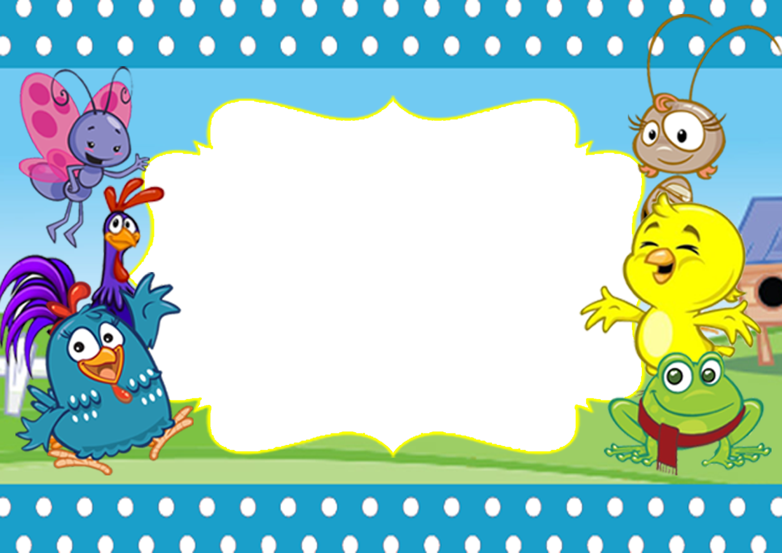 Artes Da Festa Moldura Galinha Pintadinha - Moldura Turma Da Galinha Pintadinha Clipart (1600x1131), Png Download