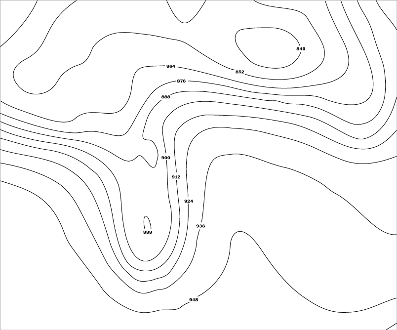Height Contours - Line Art Clipart (804x668), Png Download