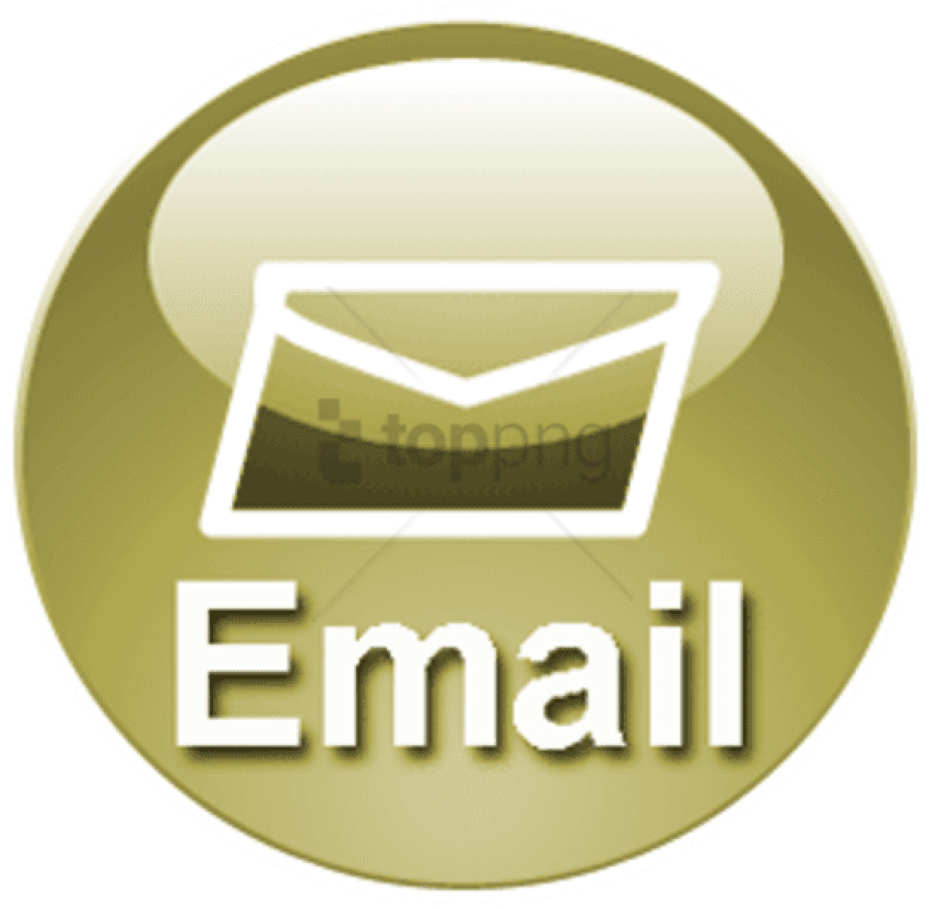 Email Id Icon Free Png Image With Transparent Background - Email Button Html Clipart (850x832), Png Download