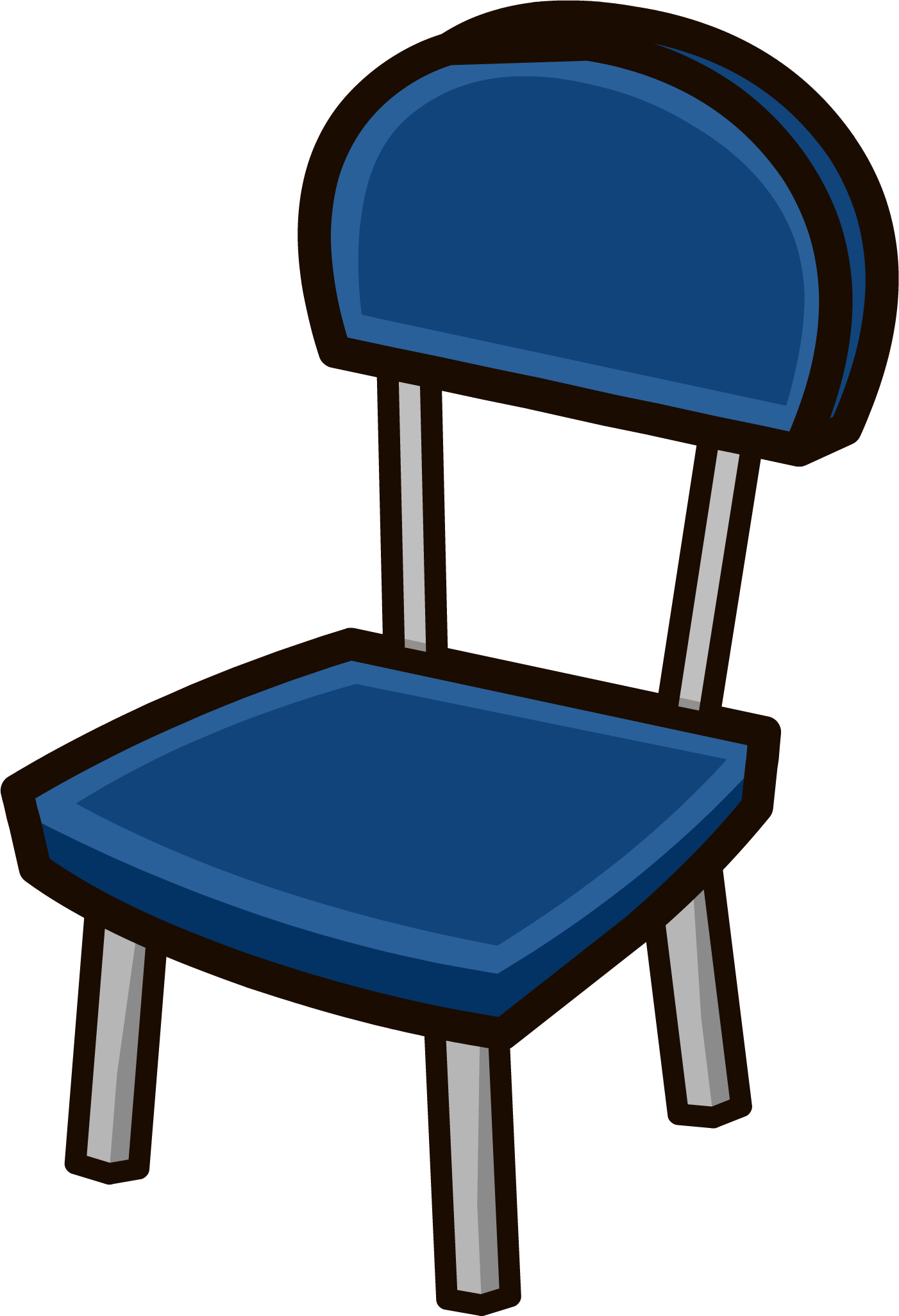 Chair Clipart Blue Chair - Blue Chair Clip Art - Png Download (1402x2051), Png Download