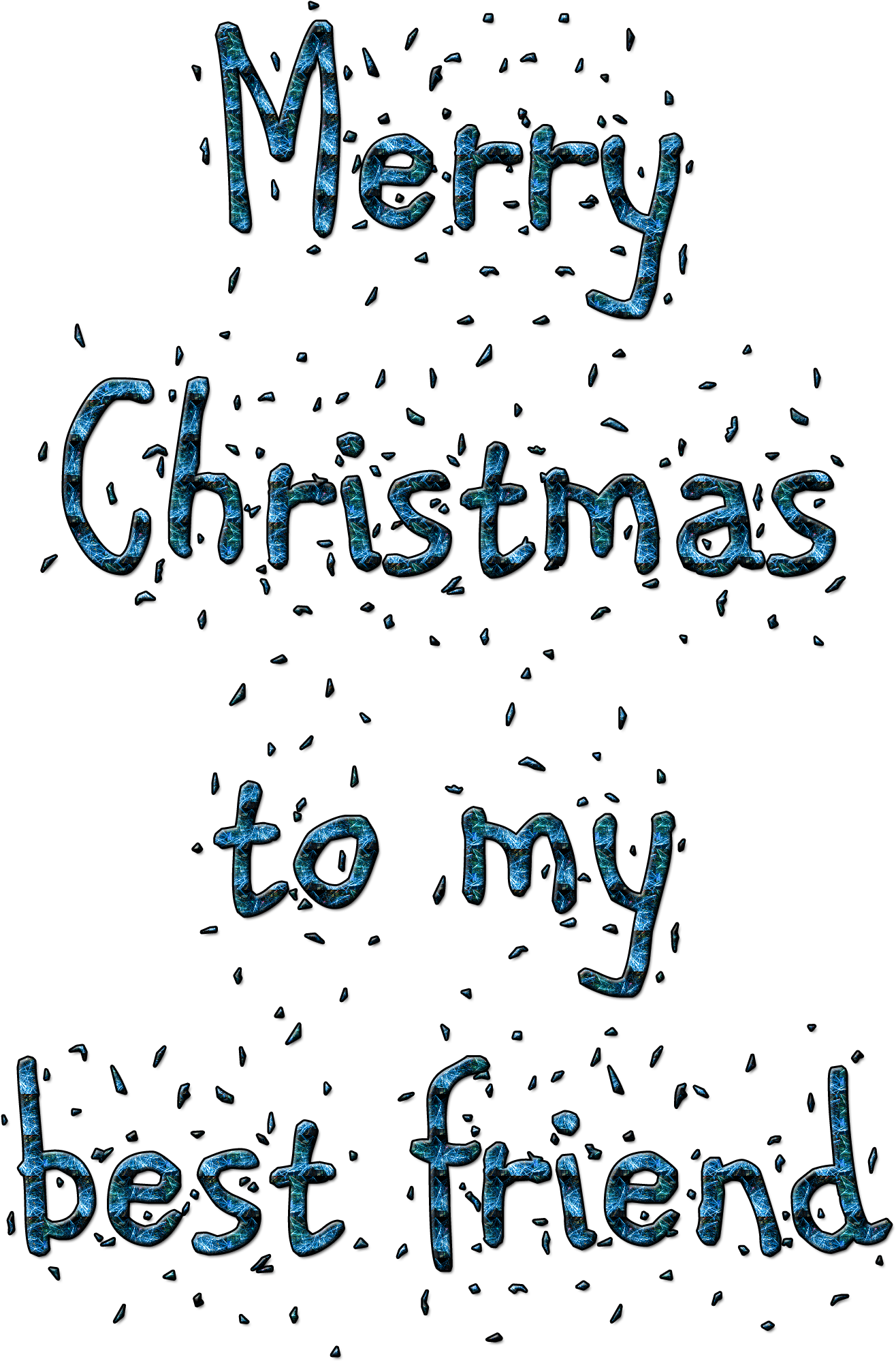 Merry Christmas To My Best Friend - Calligraphy Clipart (4000x2800), Png Download