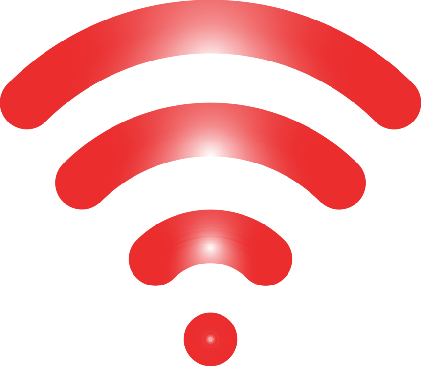 Wi-fi Computer Icons Wireless Network Signal - Red Wireless Icon Png Clipart (861x750), Png Download