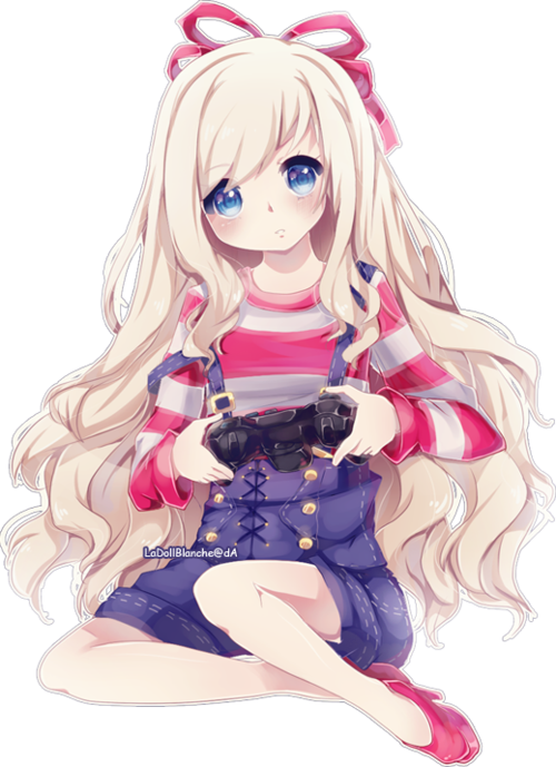 Animes Png - Gamer Cute Anime Girl Clipart (500x689), Png Download