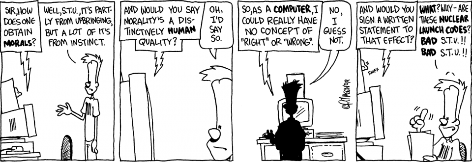 "stu And Morals" - Comic Strip About Morality Clipart (960x330), Png Download