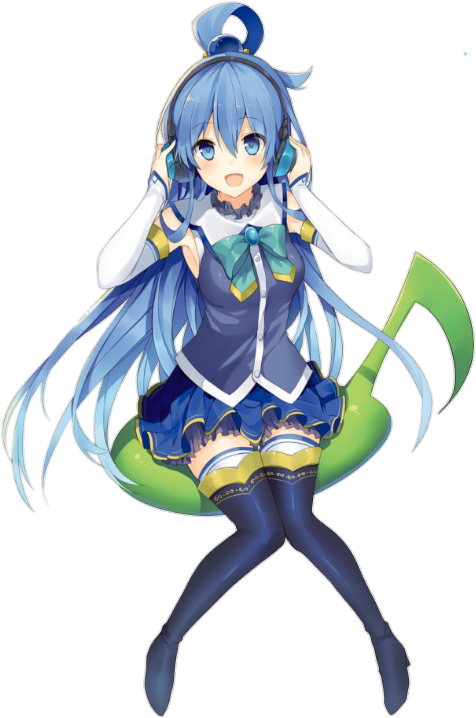 Música Anime - Aqua In Konosuba Hd Clipart (533x755), Png Download