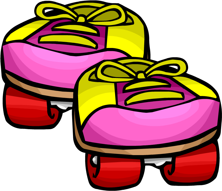 Club Penguin Wiki - Club Penguin Roller Skates Clipart (807x760), Png Download