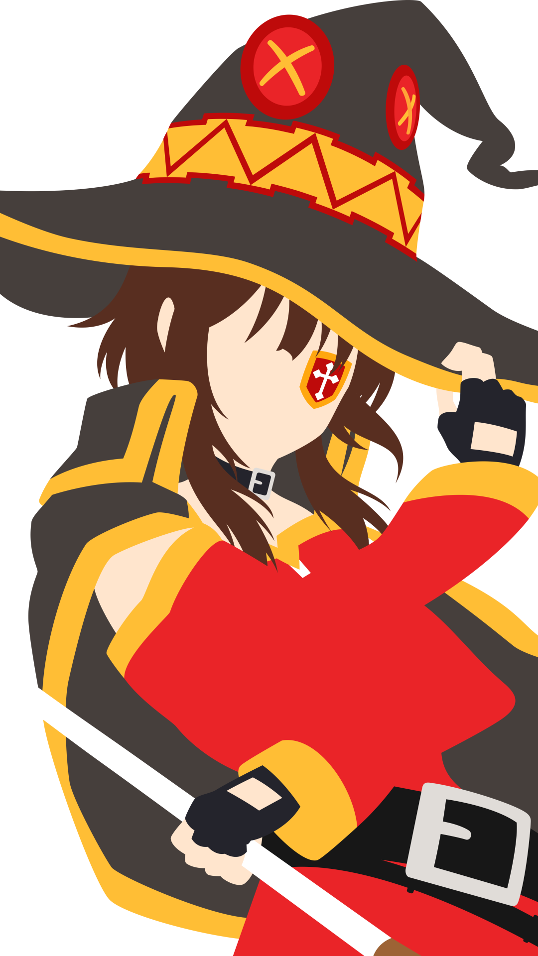 Anime / Konosuba God's Blessing On This Wonderful World - Konosuba Wallpaper Minimalist Clipart (1080x1920), Png Download