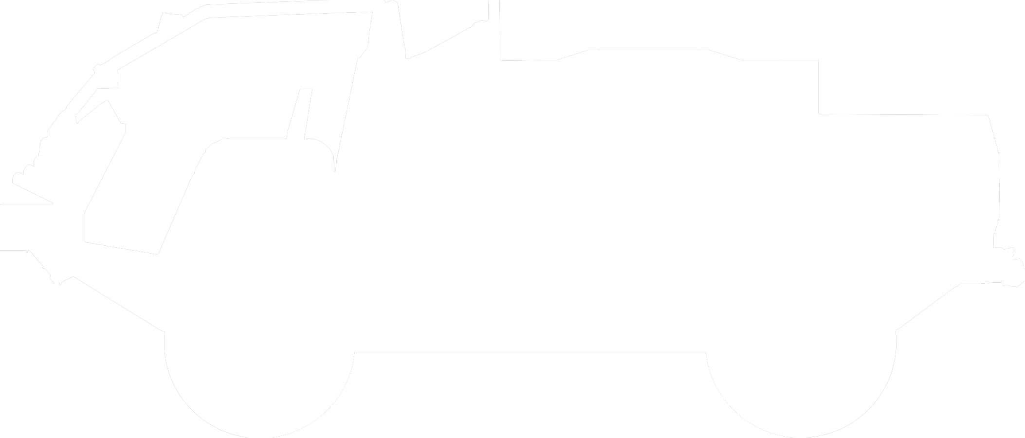 Jackal 201 White Clipart (2106x900), Png Download