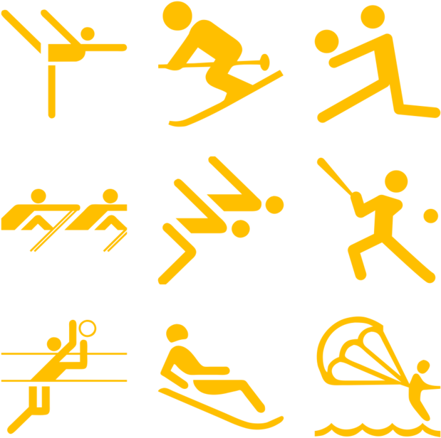 Sports Icon In Style Simple Yellow All Icon, Icon Set, - David Schwimmer Clipart (660x660), Png Download