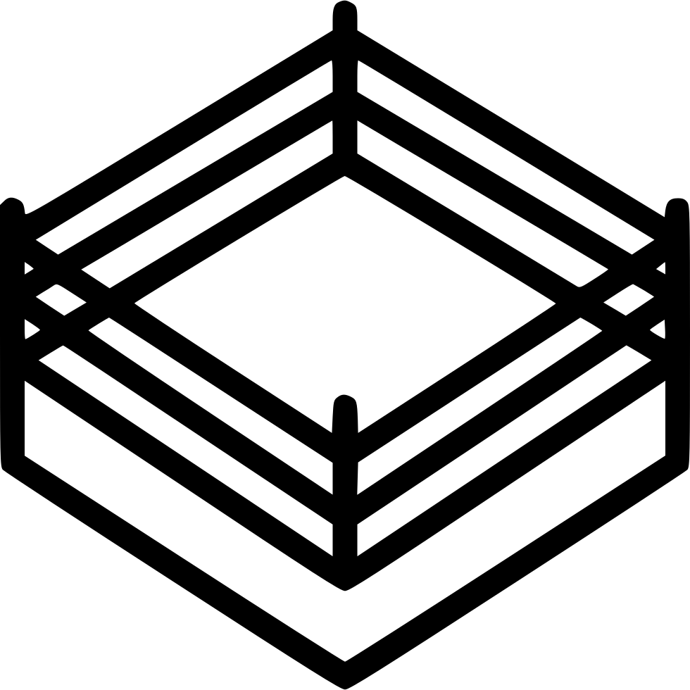 Boxing Ring Png - Black Wrestling Ring Png Clipart (980x980), Png Download