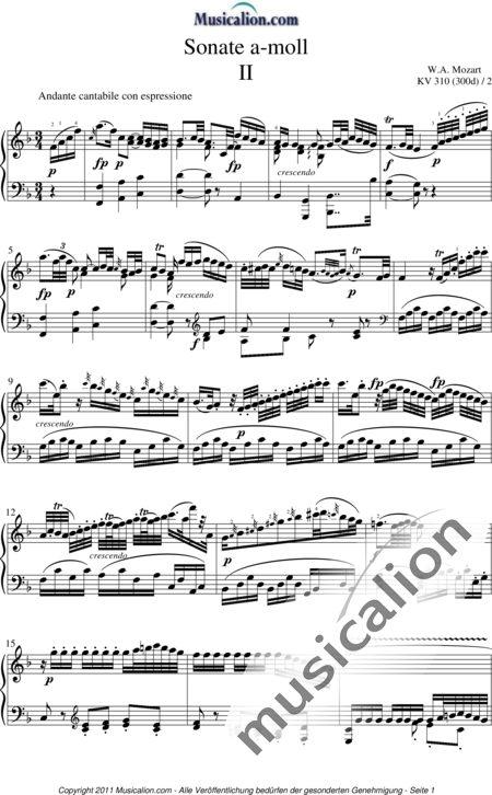 Mozart, Wolfgang Amadeus - Sheet Music Clipart (450x726), Png Download