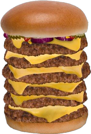 The Beast Steakburger - Cheeseburger Clipart (460x768), Png Download