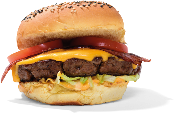 Bacon Cheese Burger - Cheeseburger Clipart (600x600), Png Download