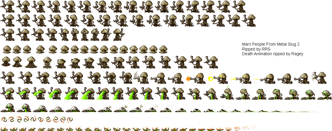 Click For Full Sized Image Mars People - Metal Slug Martian Sprite Clipart (1192x489), Png Download