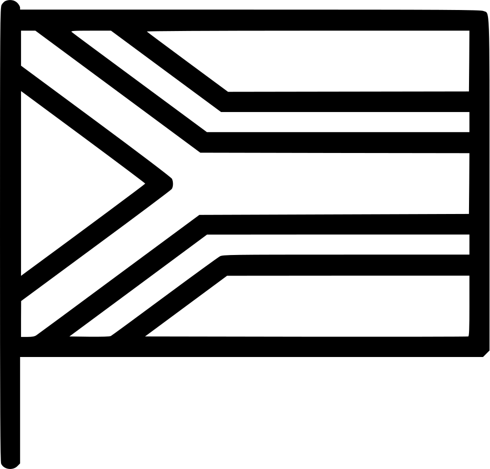 South Africa Comments - South African Flag Outline Clipart (981x938), Png Download