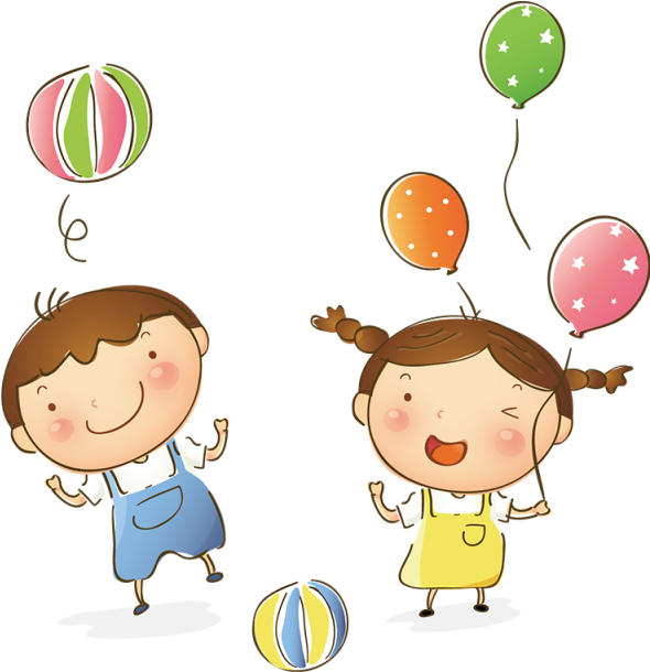 Child Holding Balloon Png - Cartoon Clipart (640x640), Png Download