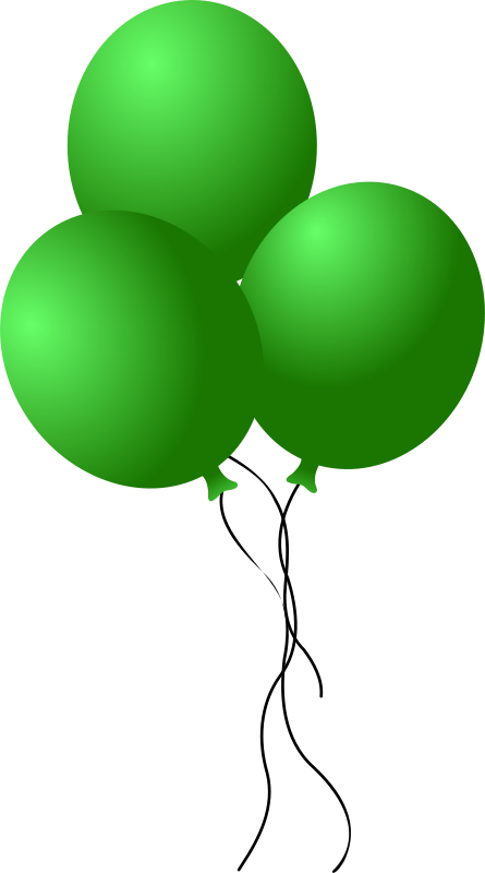 Green Balloon Clipart - Balloon - Png Download (445x800), Png Download
