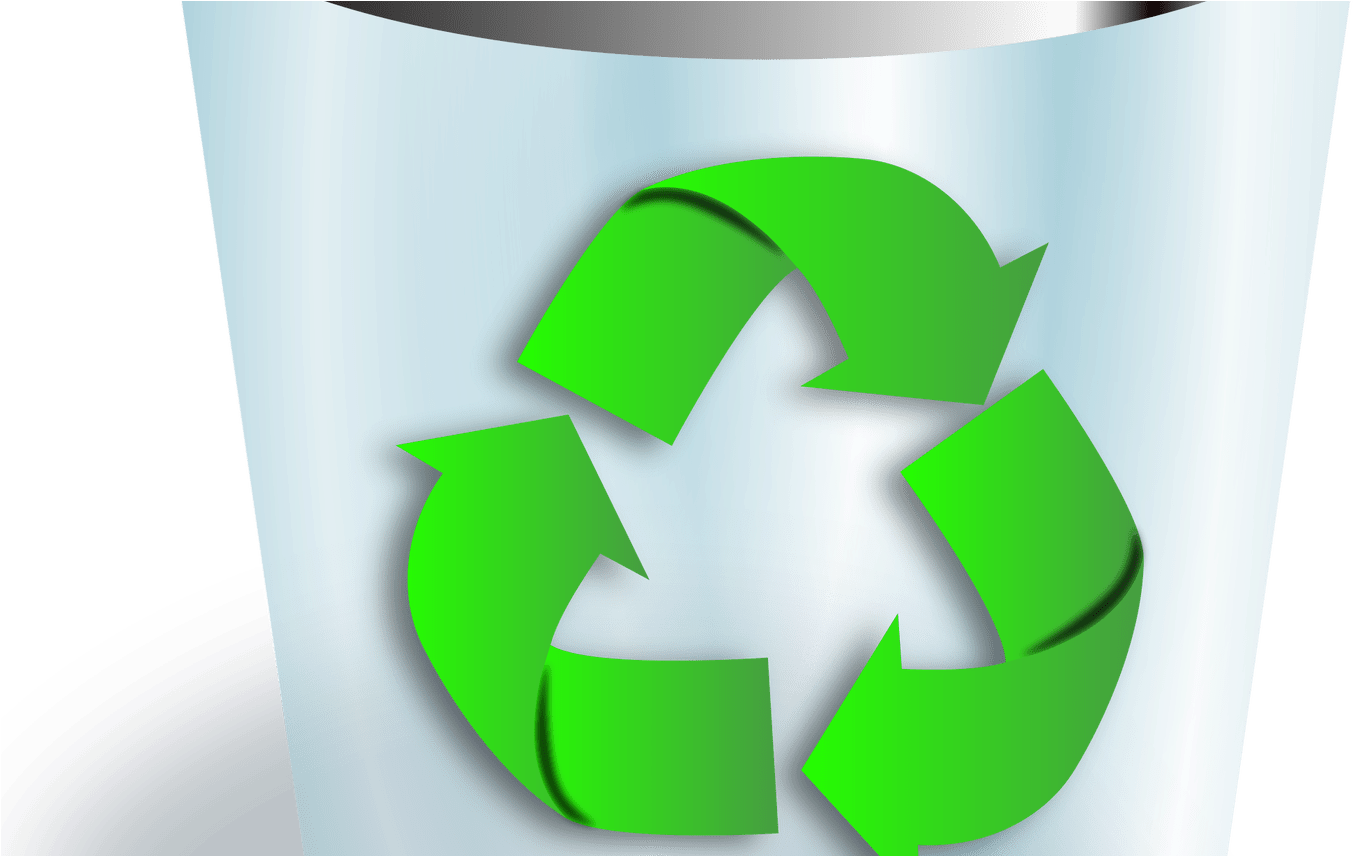 Clipart Trash - Recycle Bin Transparent Icon - Png Download (1368x855), Png Download