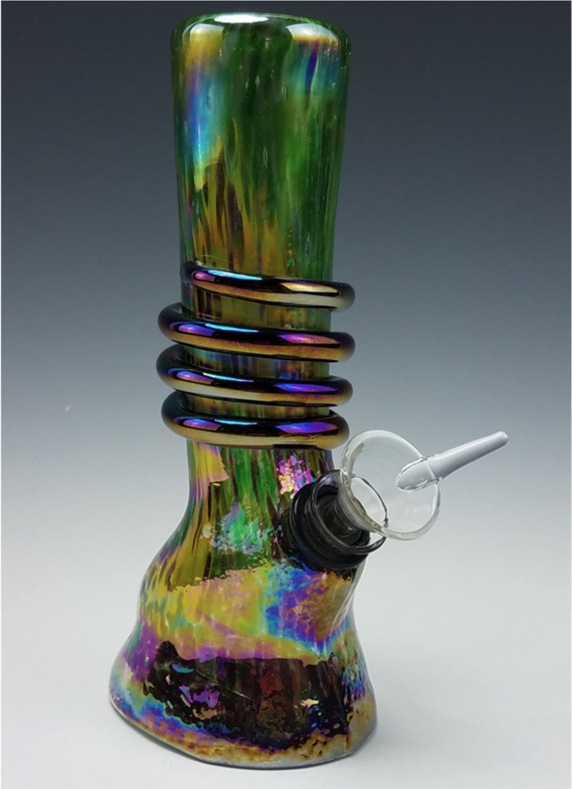 Iridescent Laid Back Bong With Glass Wrap By Mile High - Iridescent Bong Clipart (1600x1600), Png Download