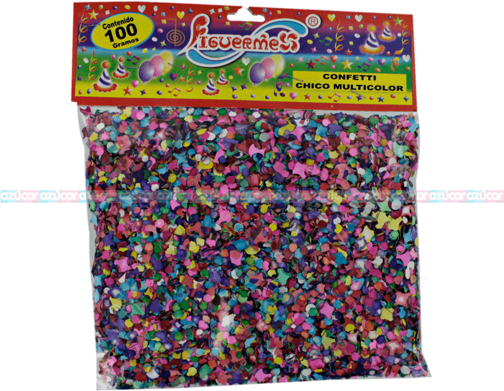 Globos Fiesta Y Color Confeti 100g Globos Y Fiesta - Bead Clipart (1001x777), Png Download