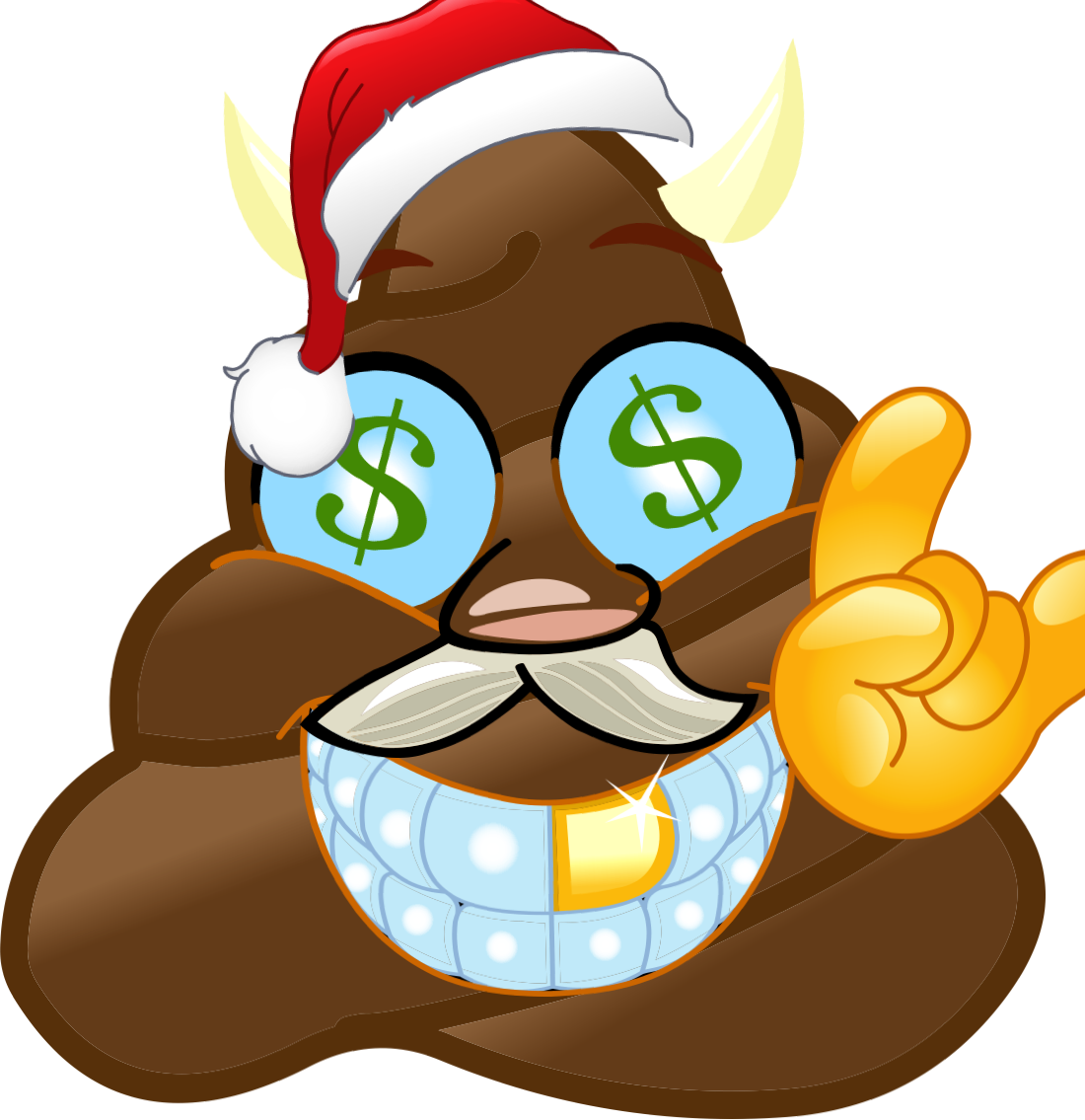 #money #christmas #emoji By Emoji Mill - Emoticon Clipart (1100x1135), Png Download
