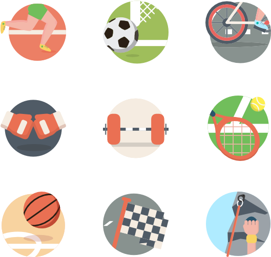 Color Sport Elements - Soccer Icon Color Clipart (600x564), Png Download