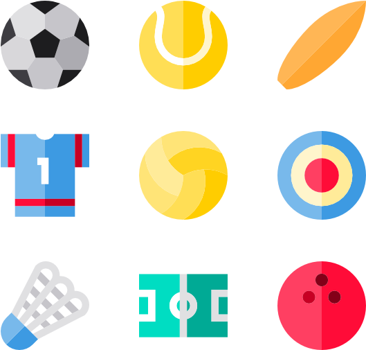 Sport Set - Sports Icons Psd Clipart (600x564), Png Download
