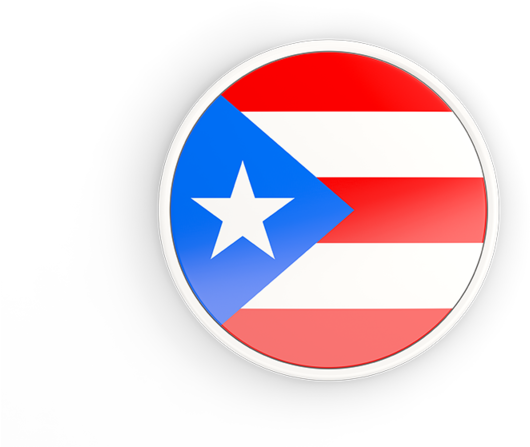 Illustration Of Flag Of Puerto Rico - Puerto Rico Flag Circle Png Clipart (640x480), Png Download