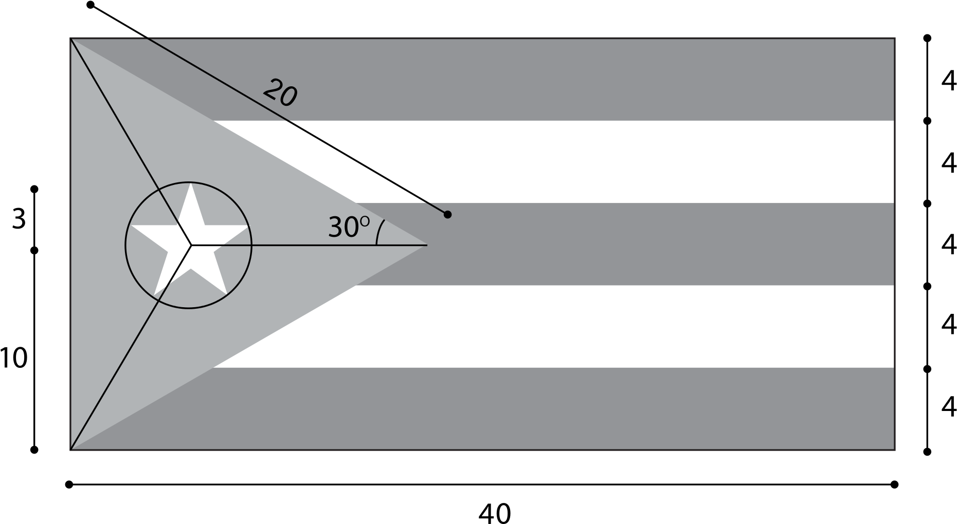 Puerto Rico Flag Measurements , Png Download - Puerto Rico Flag Measurements Clipart (1861x1020), Png Download