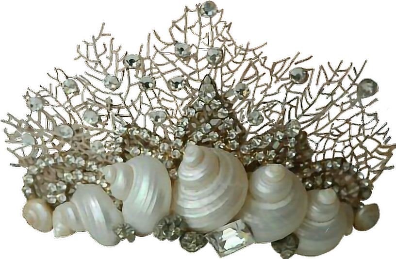 Mermaidcrown Mermaidlife Mermaid Seaside Crown Corona - Shell Crown Transparent Png Clipart (816x534), Png Download