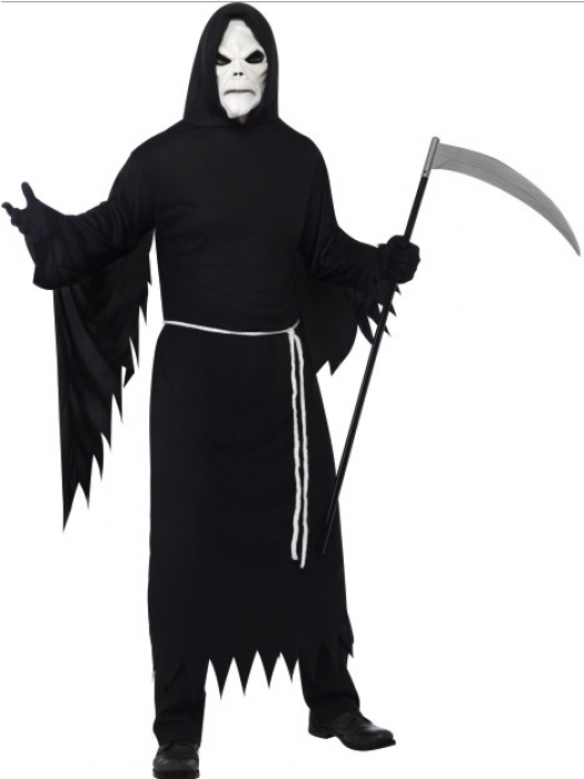 Grim Reaper Costume With Mask - Grim Reaper Fancy Dress Clipart (700x700), Png Download