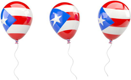 Illustration Of Flag Of Puerto Rico - Puerto Rican Flag Balloons Clipart (640x480), Png Download