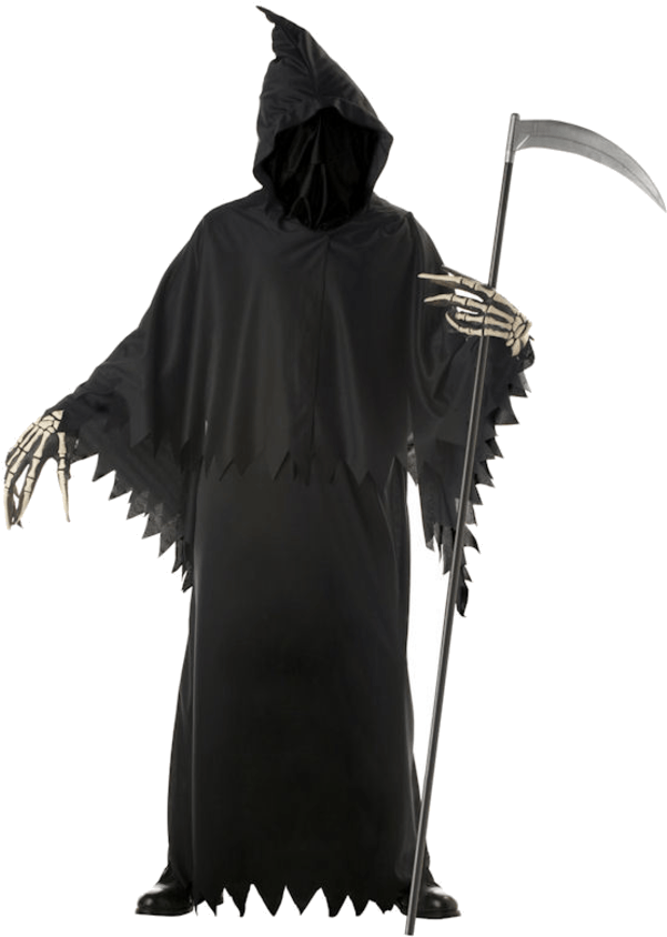 Adult Deluxe Grim Reaper Costume - Male Grim Reaper Costumes Clipart (600x951), Png Download