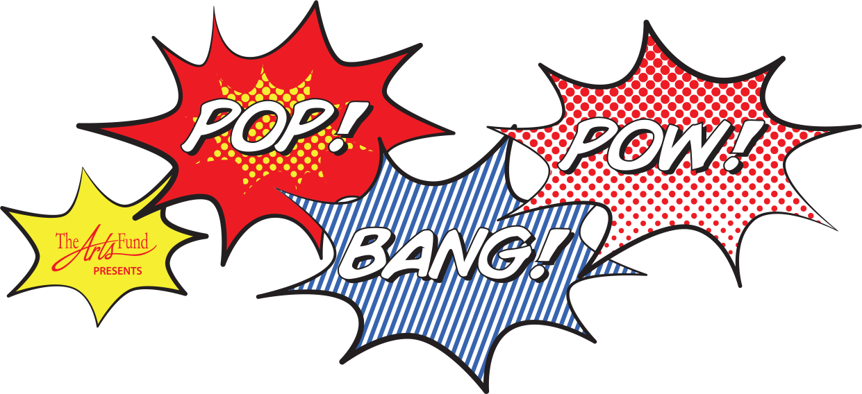 Bang Fun Raiser Arts Fund Sb The - Bang Pow Pop Clipart (1241x568), Png Download