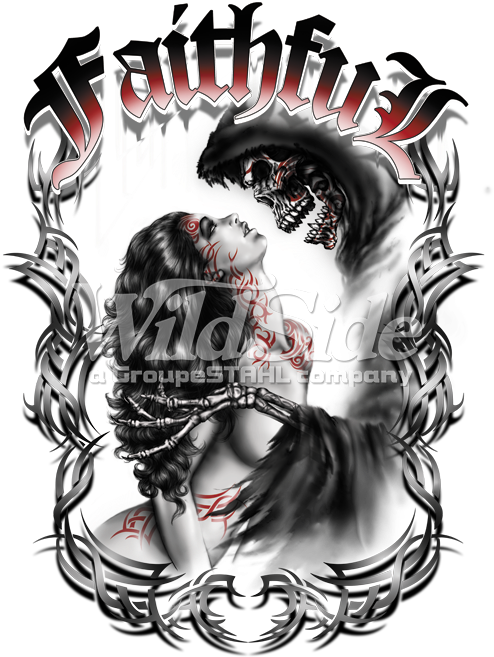 Girl & Reaper - Illustration Clipart (675x675), Png Download