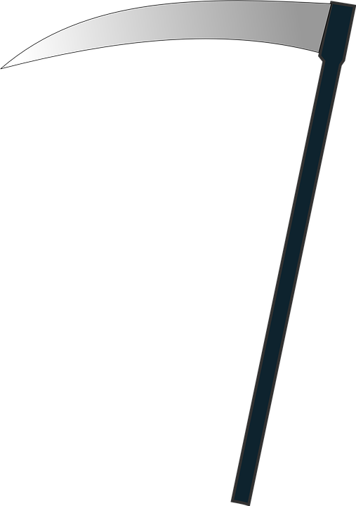 Grim Reaper Scythe Png - Foice Morte Png Clipart (507x720), Png Download