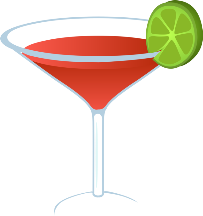 Martini Cocktail Margarita Alcoholic Drink Cosmopolitan - Martini Glass Clipart With Lime - Png Download (644x750), Png Download