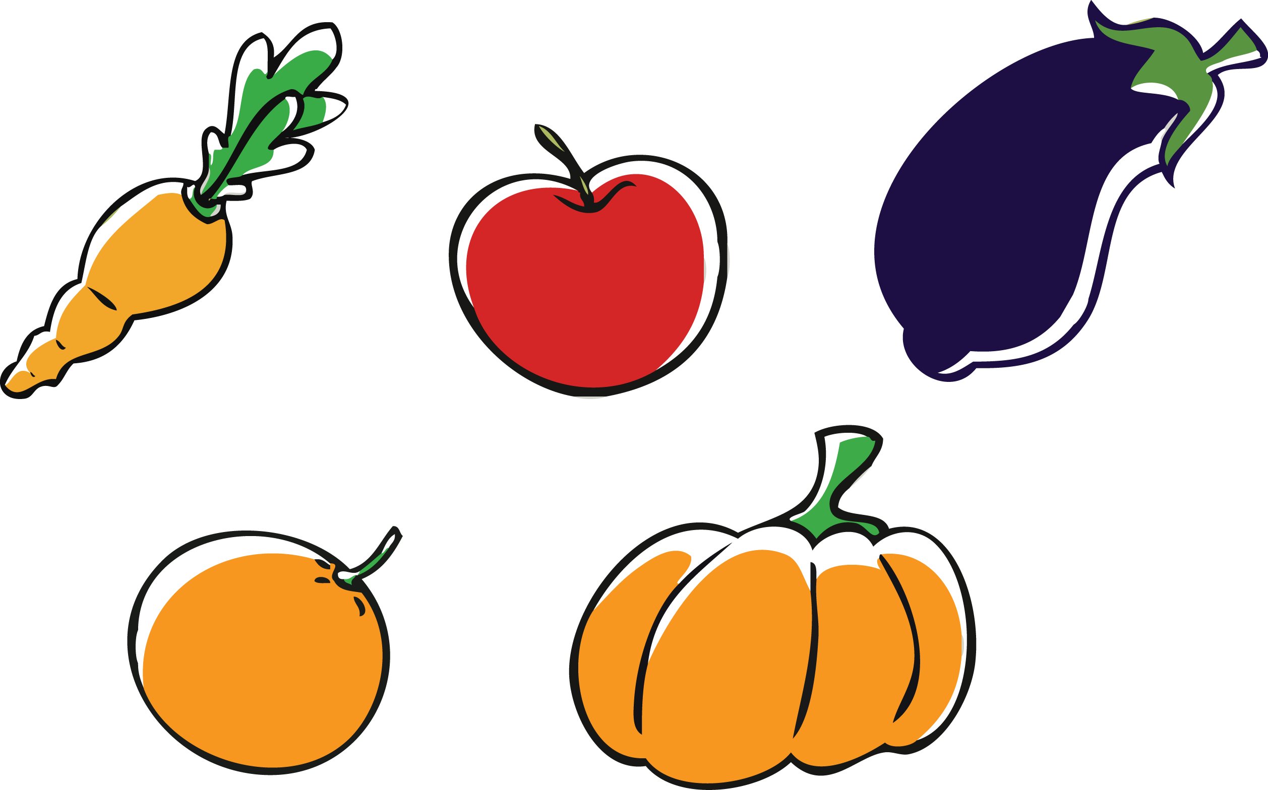 Transparent Library Apple Pumpkin Vegetable Clip Art - Frutas Y Verduras Animadas Png (2515x1568), Png Download