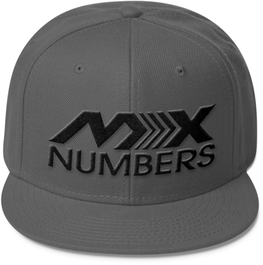 Mxnumbers Snapback Hat With Gray Undervisor- Black - Baseball Cap Clipart (600x600), Png Download